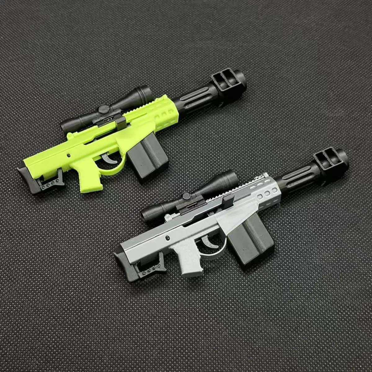 

Hot Selling 3D Printed M82 Barrett AMR Mini Keychain Launchable Soft Ball Fidget Toy Removable Magazine Stress Backpack Pendant