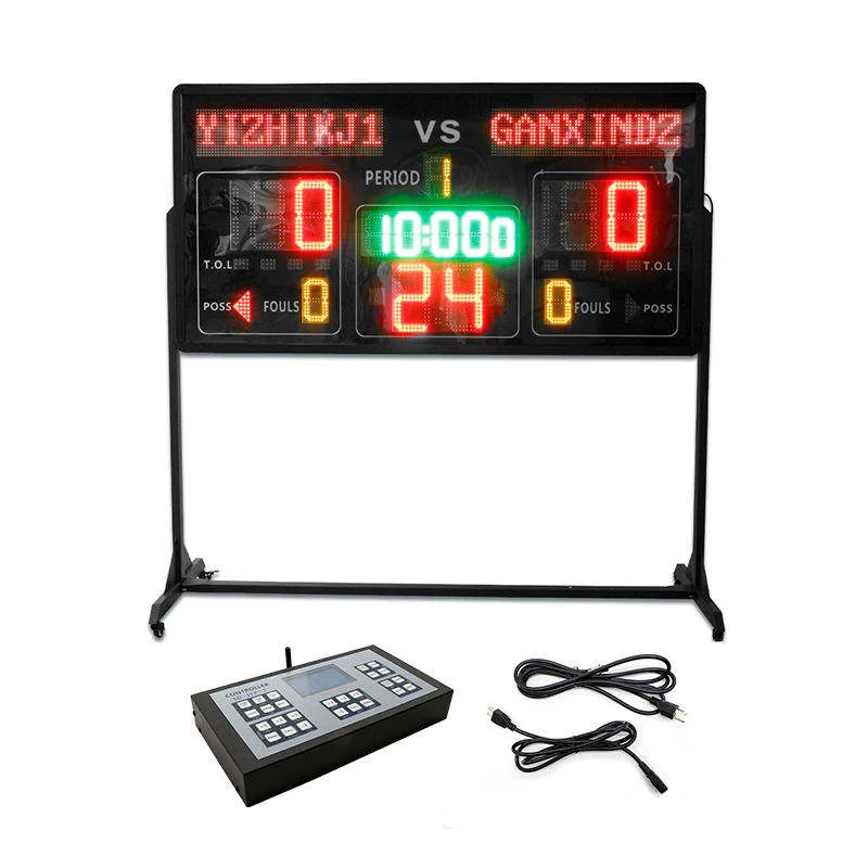 2.4m High-Brightness RF-Controlled Multi-Game Electronic LED Sports Scoreboard With Optional Rechargeable Lithium Battery view 4