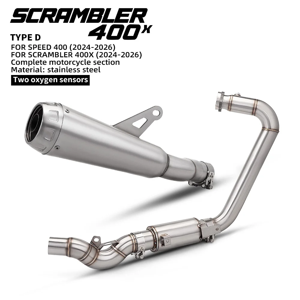 for-speed-scrambler-400x-2024-2026-full-motorcycle-stainless-steel-exhaust-system-muffler-with-db-killer