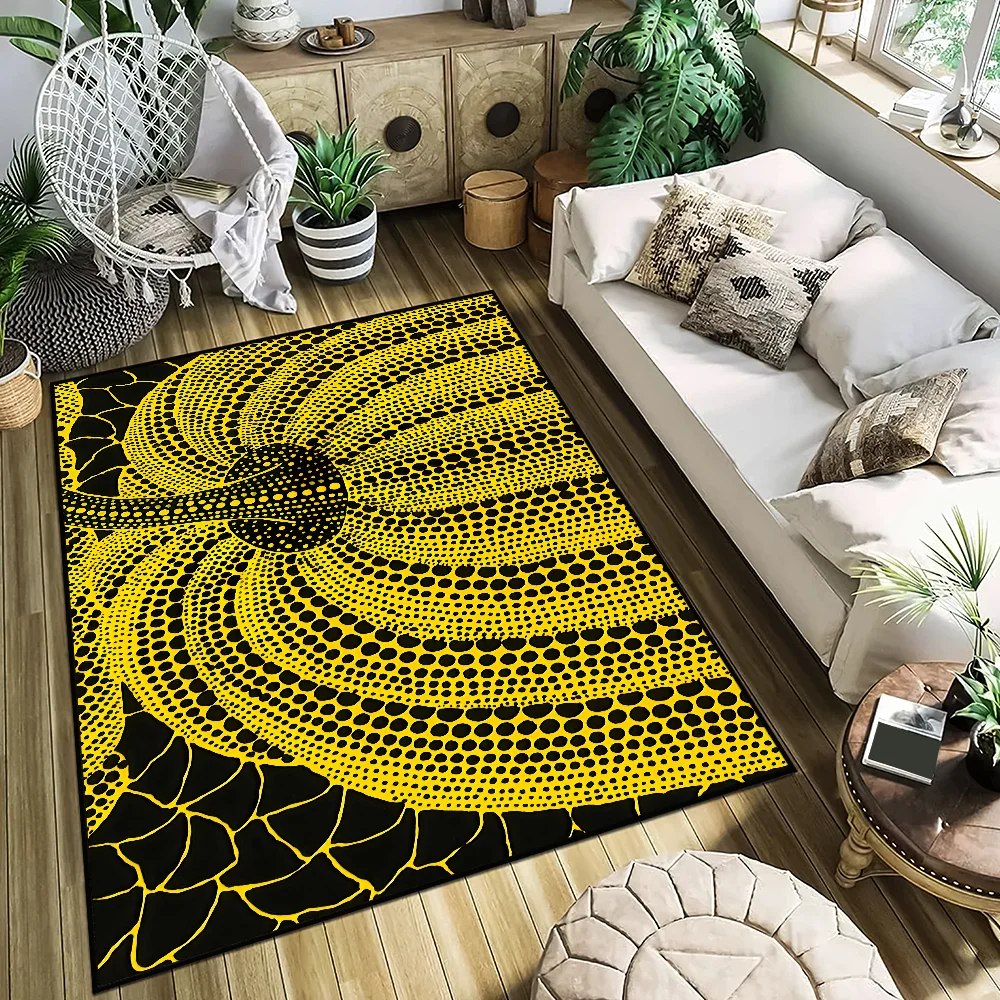 Abstract Pumpkin Polka Dot Art - Printed Rug Abstract recension och pris