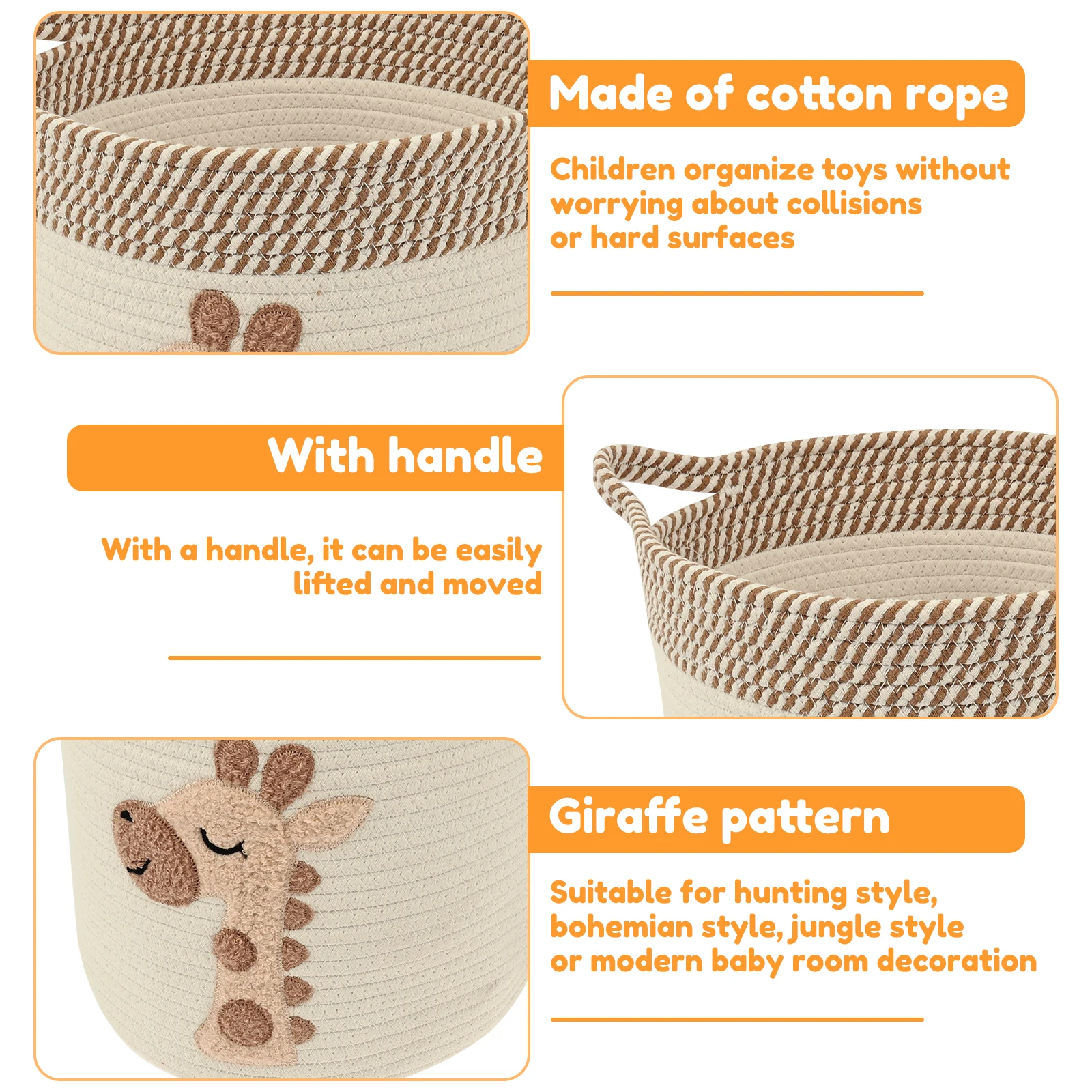 Cotton Rope Storage Basket Lar - Home Decor Hampers ulasan dan harga