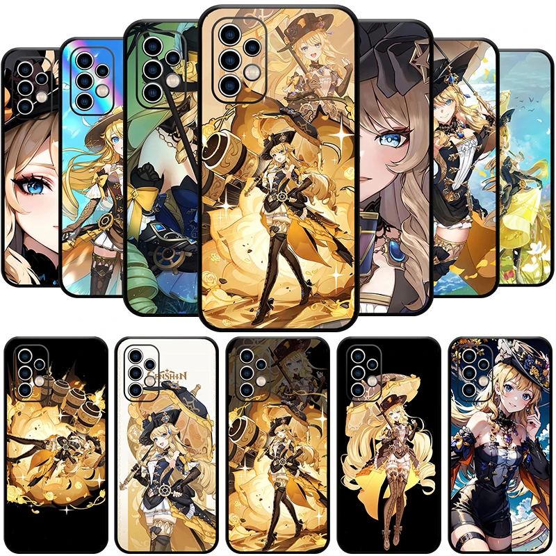 Genshin Impact Navia 5 Stars Ousia-aligned Geo Phone Case for SAMSUNG Galaxy A54 53 52 51 F52 A71 Note20 Ultra S23 M30 M21