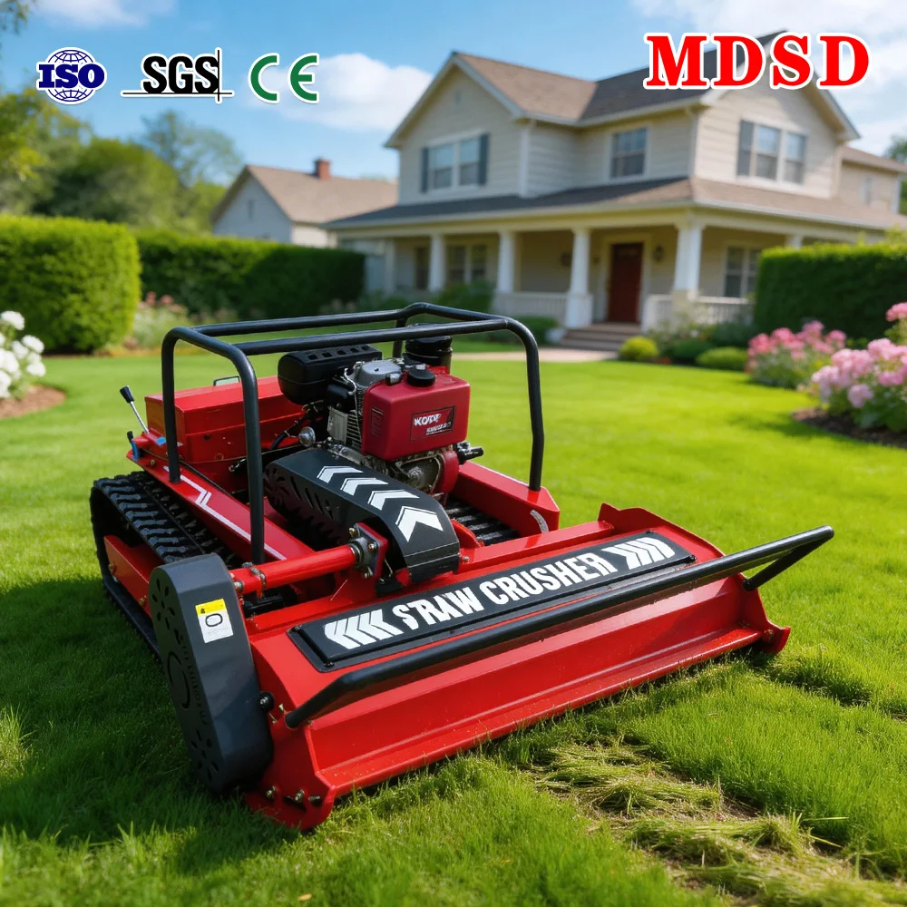 

All Terrain Crawler Grass Electric Lawn Mower 4-Stroke Crawler Remote Control Grass Cutter Garden Farm Tool for Steep Slope Farm