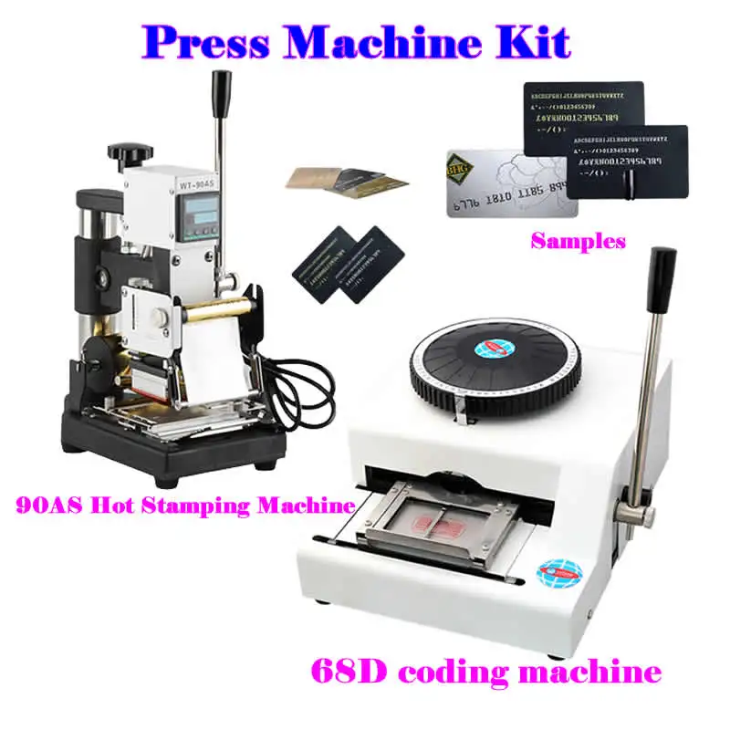 Diy Hot Stamping Embossing Machine 60x90mm PVC Card Number Coding Machine Letters for Name Card Code Printer