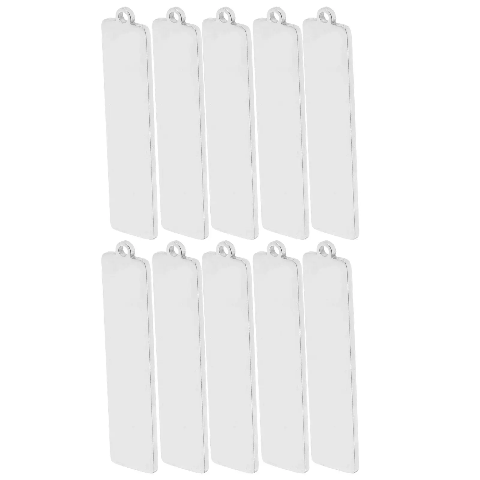 

10 шт. металлических заготовок для штамповки, двойные отверстия, основа для кулона из нержавеющей стали, для гравировки, DIY, для изготовления ожерелий, браслетов, брелоков, ювелирных изделий