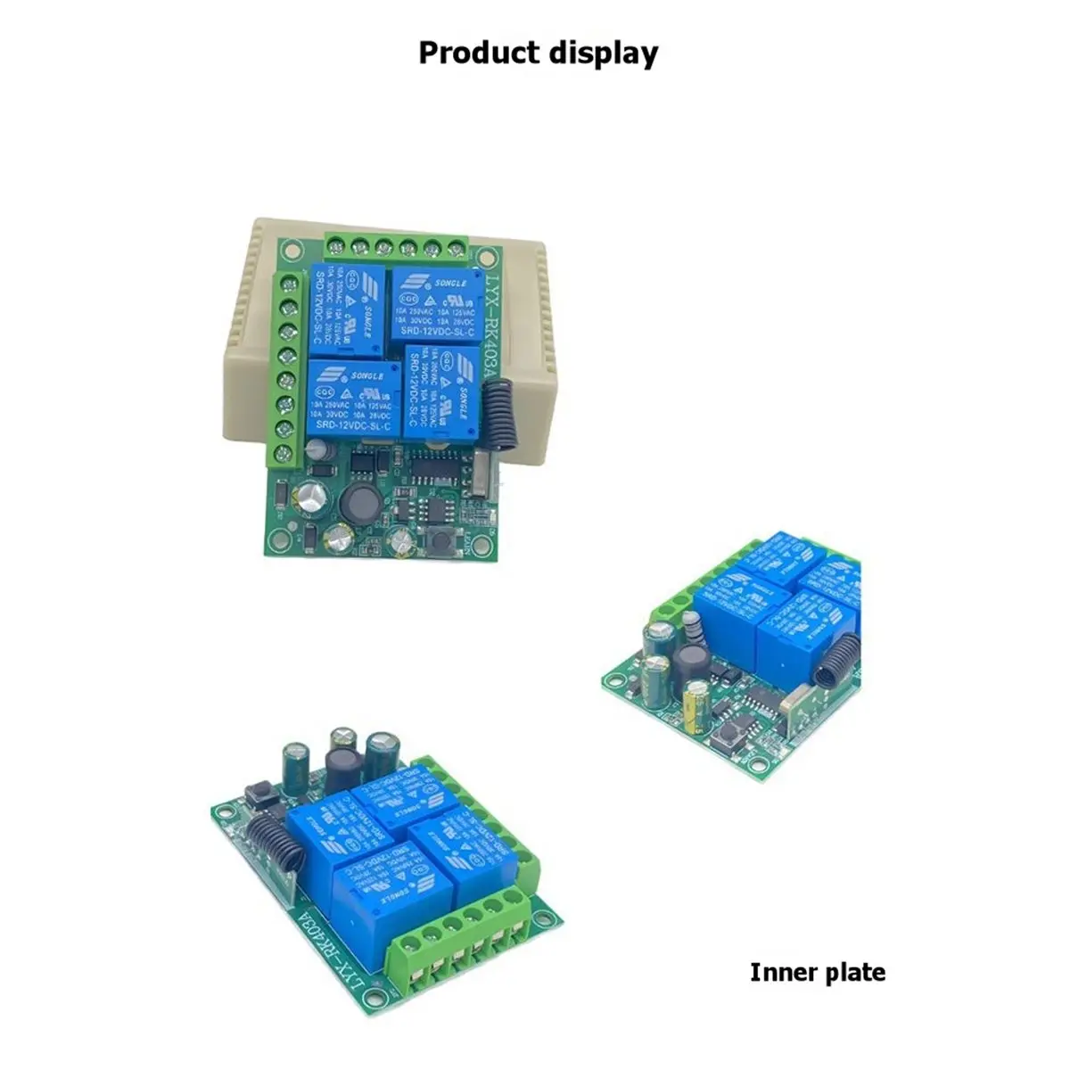 new(A67I) 433MHz Universal Wireless Remote Control AC220V 4CH Relay Receiver and Transmitter for Universal Garage Door Control