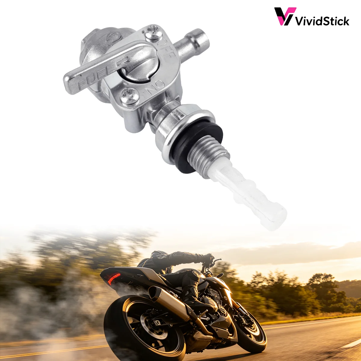 6mm Motorcycle Fuel Tap Gas Petrol Valve Fuel Tank Switch For Scooter ATV Quad Dirt Bike Motorbike Fuel On/Off Accessories