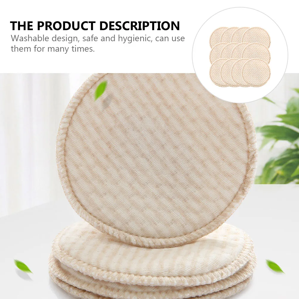 

12Pcs Washable Breastfeeding Pads Nursing Cushions Reusable Cotton Leak Resistant Essentials