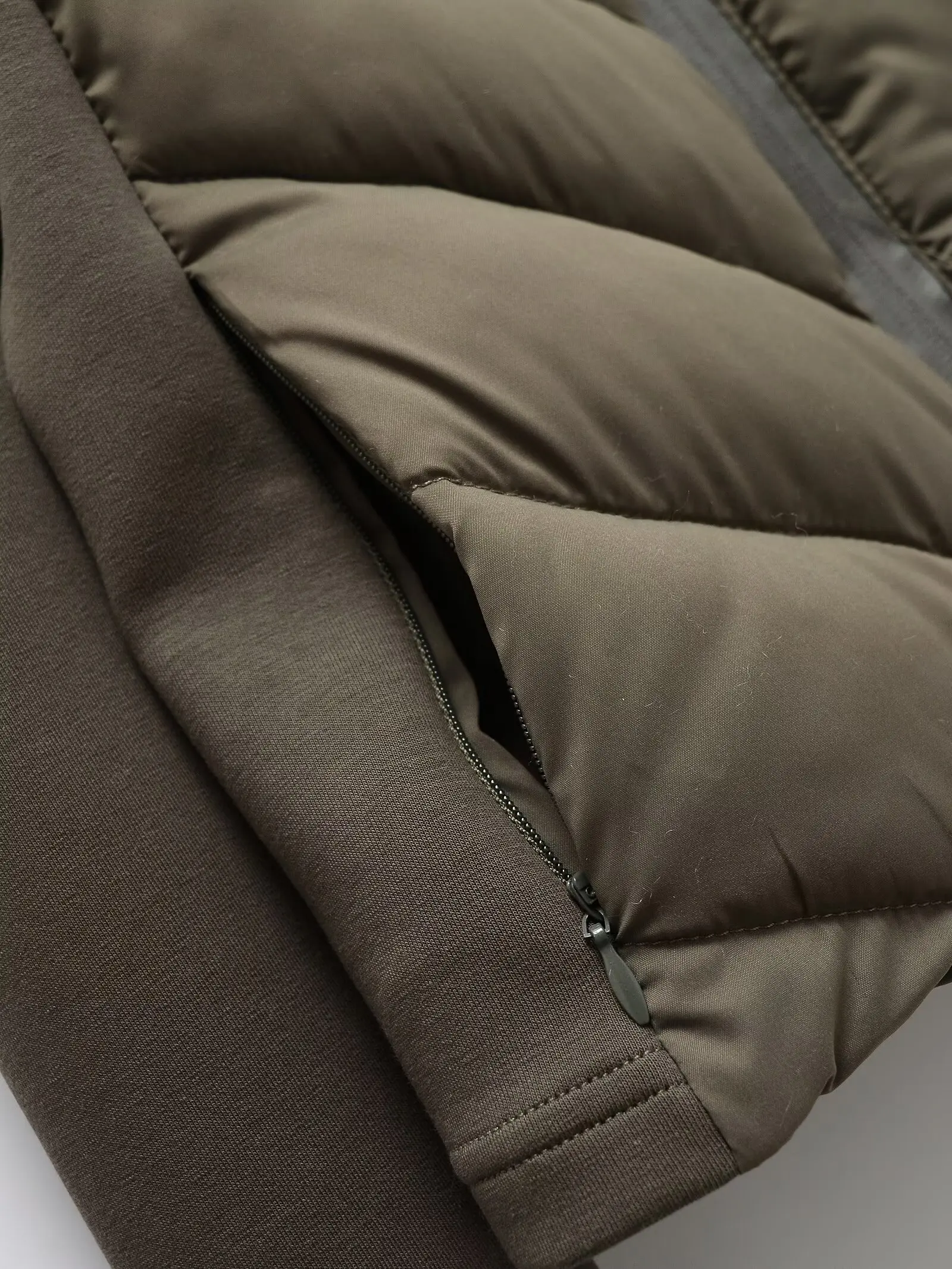 2025 Otoño Invierno mujer elegante Patchwork con capucha chaquetas de algodón de aire señora moda verde militar cálido Slim Fit deportes Parkas abrigos