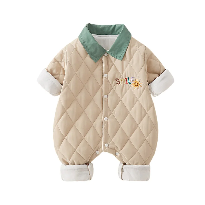 Chłopięcy bawełniany komplet z polarową podszewką, jesienno-zimowa odzież wierzchnia, ubranka dla noworodków, spodnie z wysokim stanem, bawełniana tkanina.