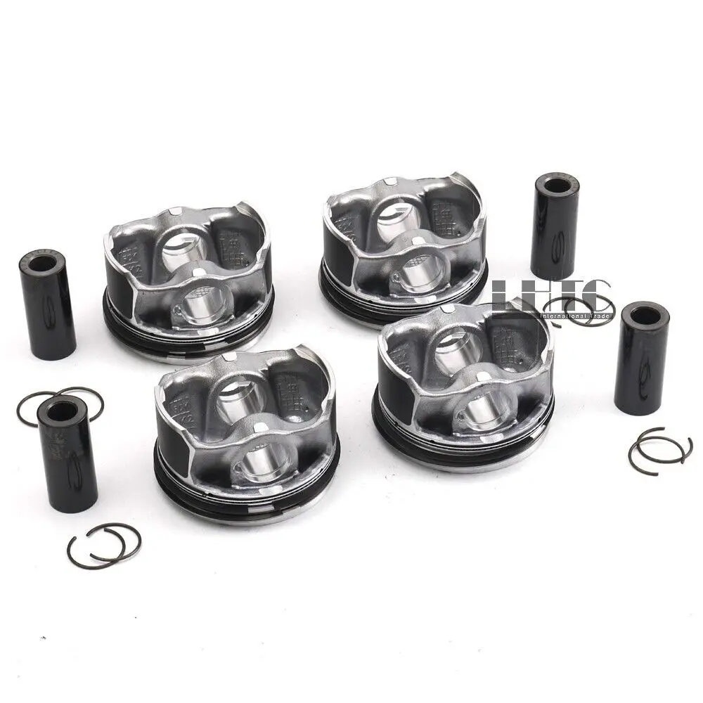 Pistons & Rings Set 0.50mm 83mm / Φ23mm Set For VW Jetta GLI Golf GTI Passat Tiguan Audi A3 A4 A5 2.0 TSI TFSI EA888 Gen2 Gen3