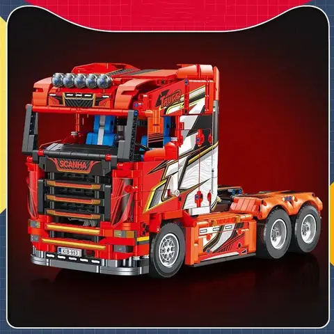 Technic JJ9070 MOC Byggstenar Modellleksak Sca Traktor Lastbil Presenter Samla Jul 1708st 8 best sales byggklossar lastbil - №2