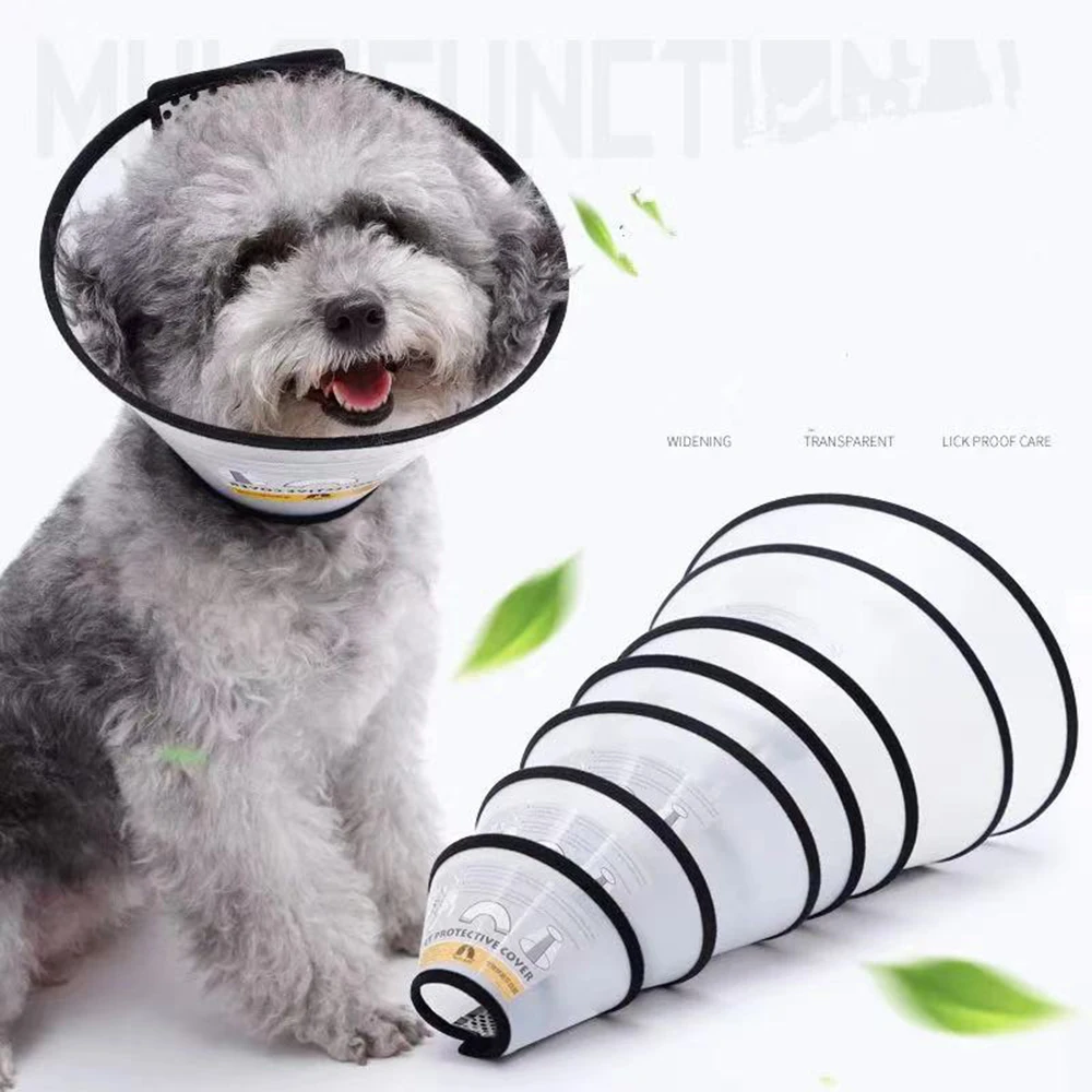 Transparent Protective Collar Anti-Bite Dog Neck Recovery Circle Pet Cone Collar Puppy