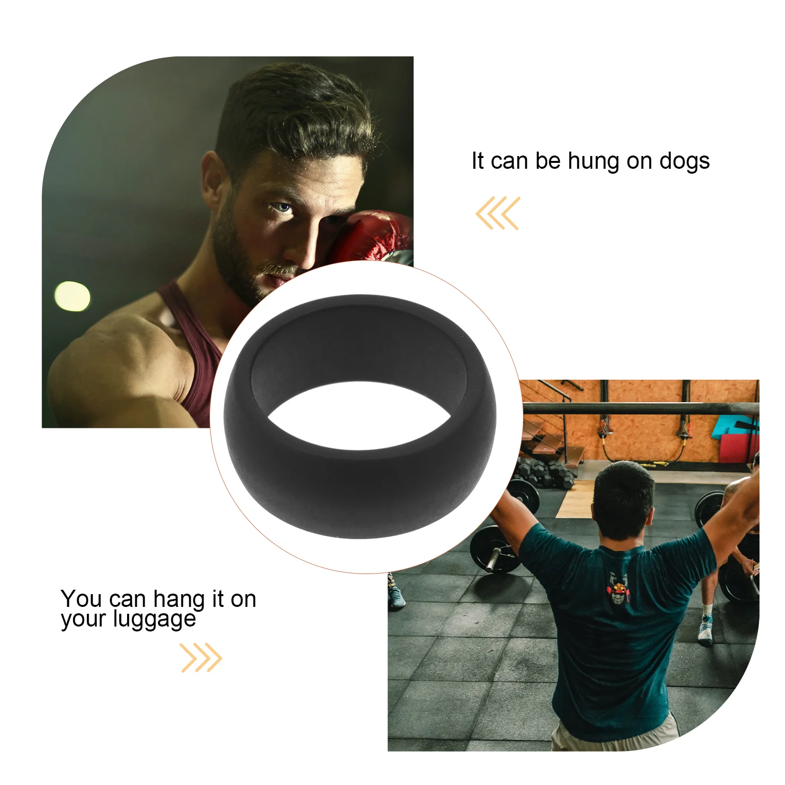 4 PCS Mens Silicon Rings Silicone Finger Wedding Protector Strap 2.3X2.3X0.7CM Protective Covers Black Silica Gel Sports Man