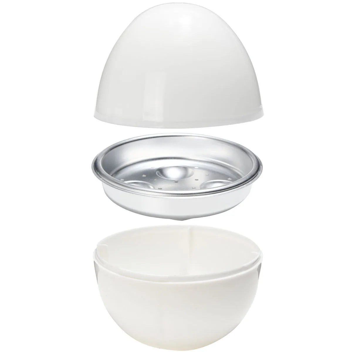 

Egg Steamer 4-Egg Capacity Microwave Egg Cooker Round Shape With Vent Holes Automatic Temperature Control Pp Material Easy