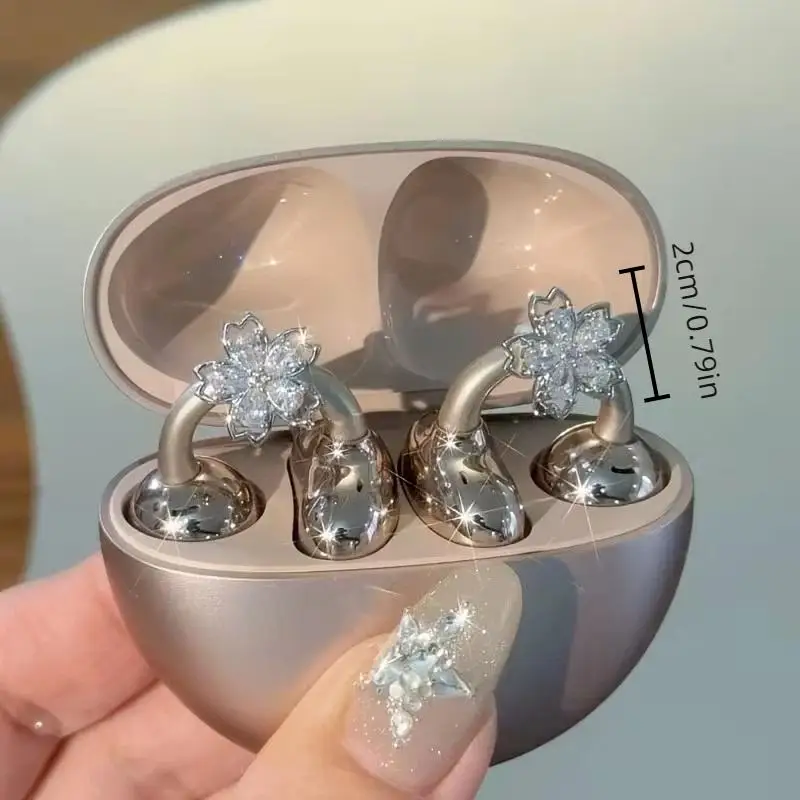 Zircon Buckle Design 1Pairs DIY Clip for Headphone Fashion Statement
