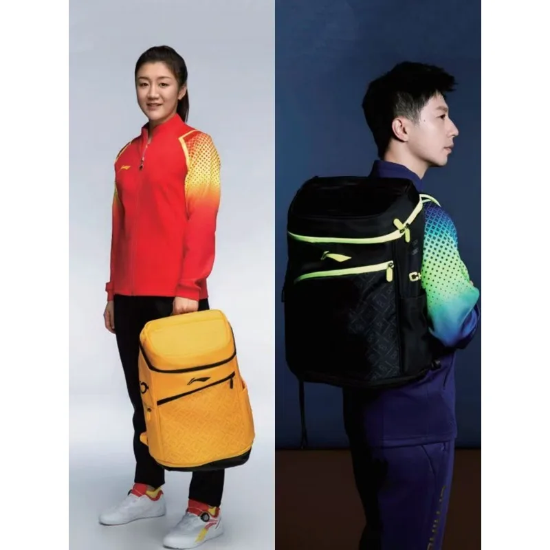 حقيبة ظهر رياضية لتنس الطاولة من Li-Ning، طراز المنتخب الوطني، حقيبة خفيفة الوزن للمشي لمسافات طويلة في الهواء الطلق، حقيبة ظهر ذات سعة كبيرة للركاب