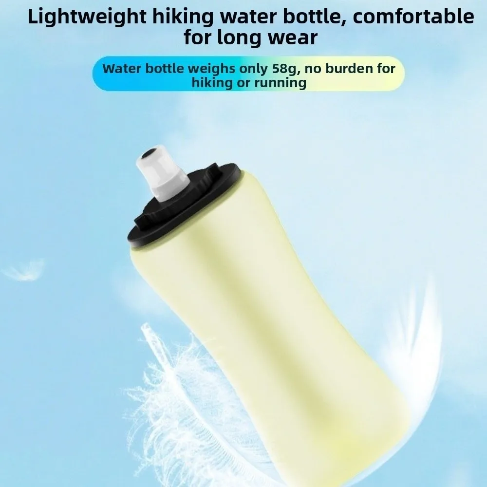 

Lightweight Foldable Water Bottle 350ml Capacity Leak Proof Collapsible Sport Bottle Heat Resistant Food Grade Silicone