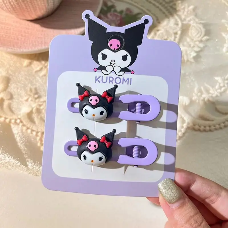 Кавайные персонажи мультфильмов «Hello Kitty Kuromi», моя мелодия, заколка для волос с утконосом, головной убор с милым сердечком для девочек, оптовая продажа