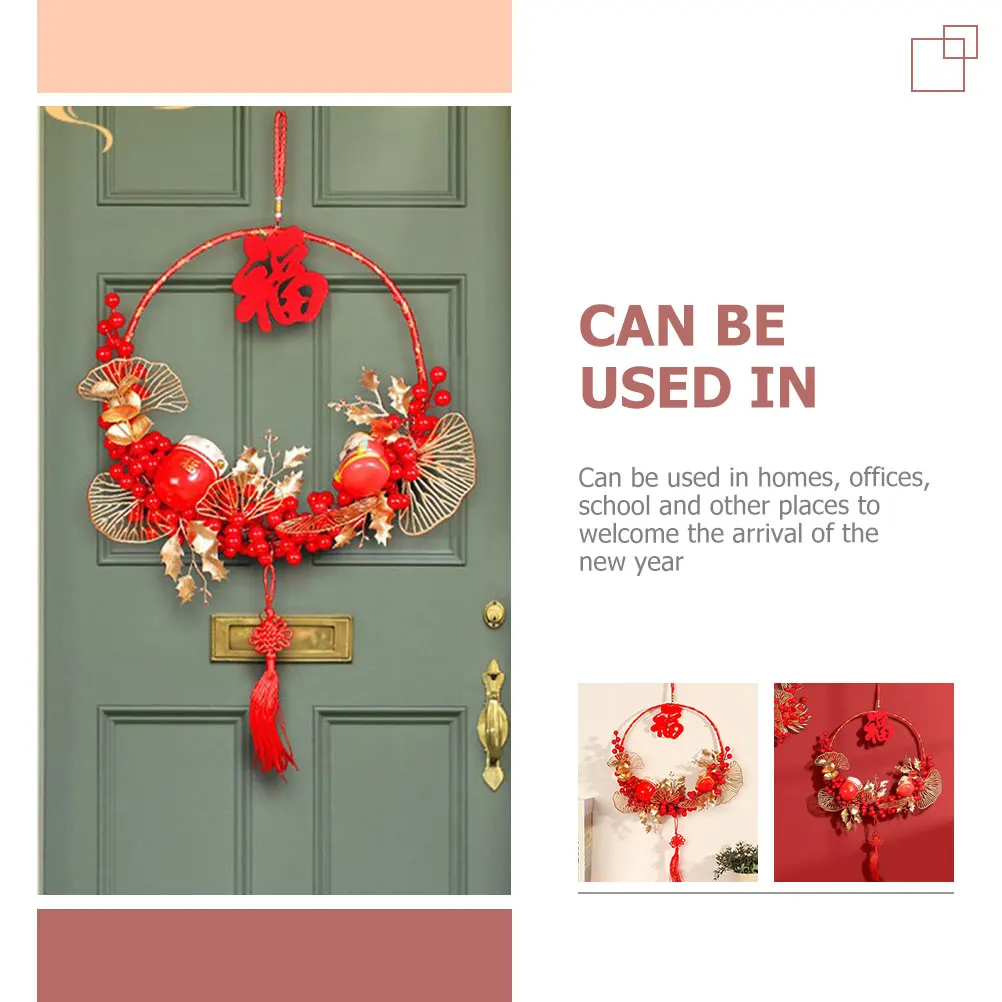 

2024 Chinese New Year Pendant Red Door Window Hanging Decor For Home Spring Festival Supply Party Decorations Bonsai Tree