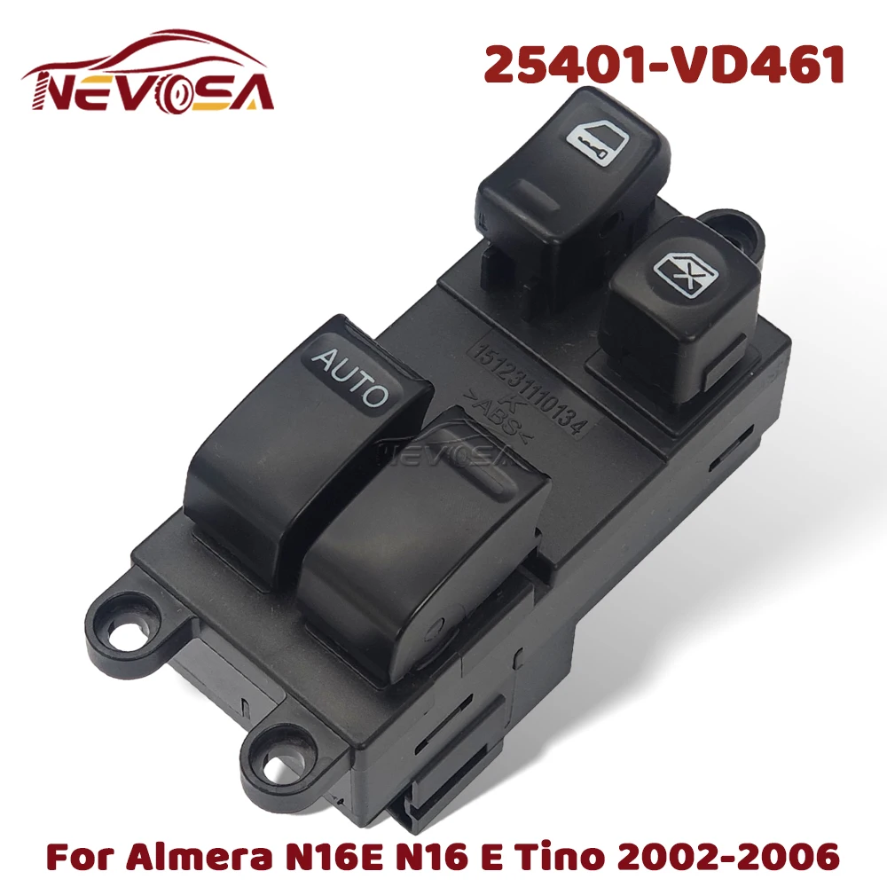 

Главный левый для Nissan Almera 2002-2006 N16E R20 Tino Pulsar, кнопка переключателя стеклоподъемника, Buton 25401-VB700 25401-BU861