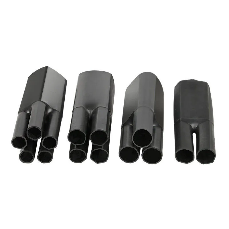 1~10Pc 1KV Cable Heat Shrinkable Finger Sleeve 2/3/4/5-Core Shrink Branch Insulation Waterproof Heat Protective Sleeve With Glue