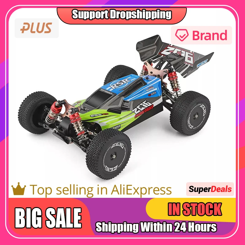 

Wltoys 144001 1/14 2.4g 4wd High Speed Racing Rc Car Vehicle Models 60km/h (custom Package) No Color Box Boys Toy Drop Shipping