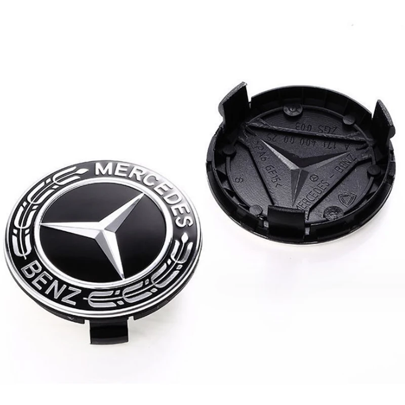 4pcs 75mm Car Wheel Center Caps For Mercedes W203 W204 W205 W212 W213 W222 W223 X253 W176 W177 W117 C118 W166 W167 Accessories