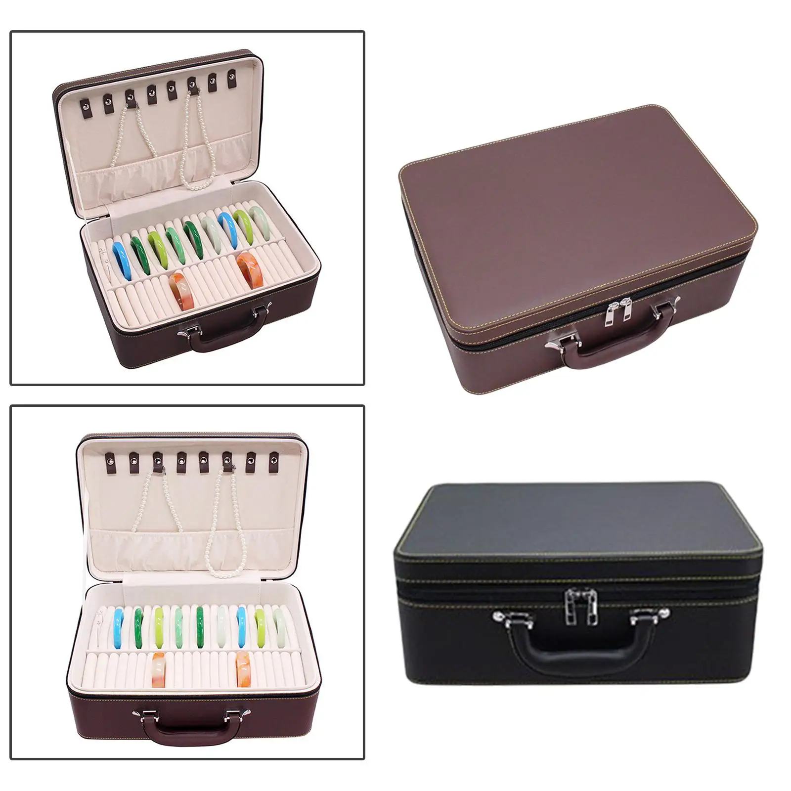 

Jewelry Bracelet Box PU Leather Bracelet Box for Anniversary Shows Countertop