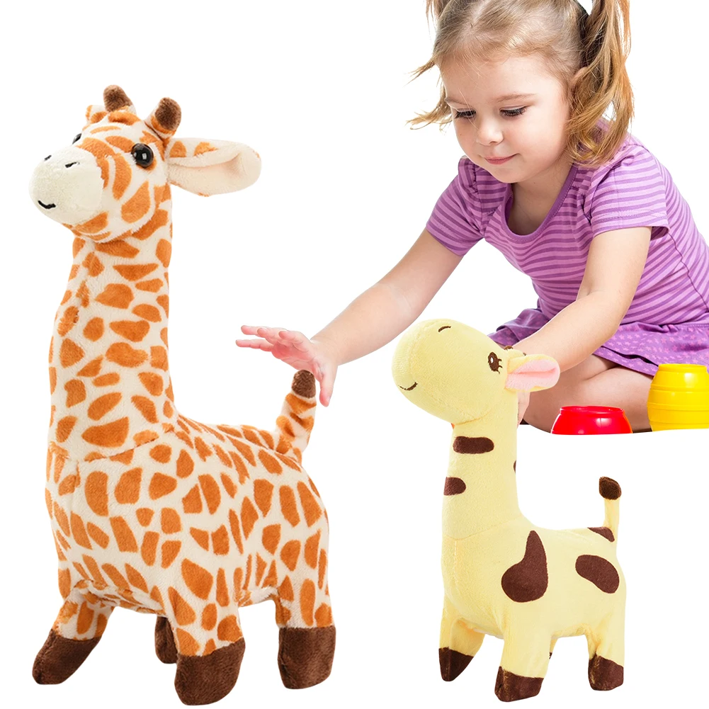 Animale domestico elettronico interattivo con giraffa che cammina con suoni e movimenti Peluche con giraffa Peluche per bambini Piccoli Ragazzi Ragazze