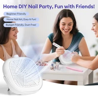 5300PRM Super succión Mini portátil colector de polvo de uñas turbina sin escobillas potente Extractor de polvo de uñas 6o °   Uso del soporte vertical