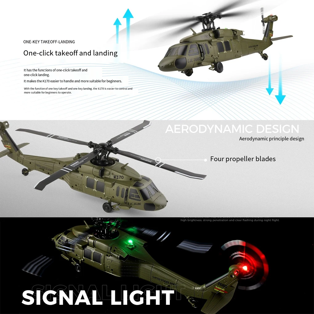 

Радиоуправляемый вертолет K170 Uh60l Wltoys Hawk, четырехканальный, с четырьмя пропеллерами, имитация, бесщеточный, на радиоуправлении
