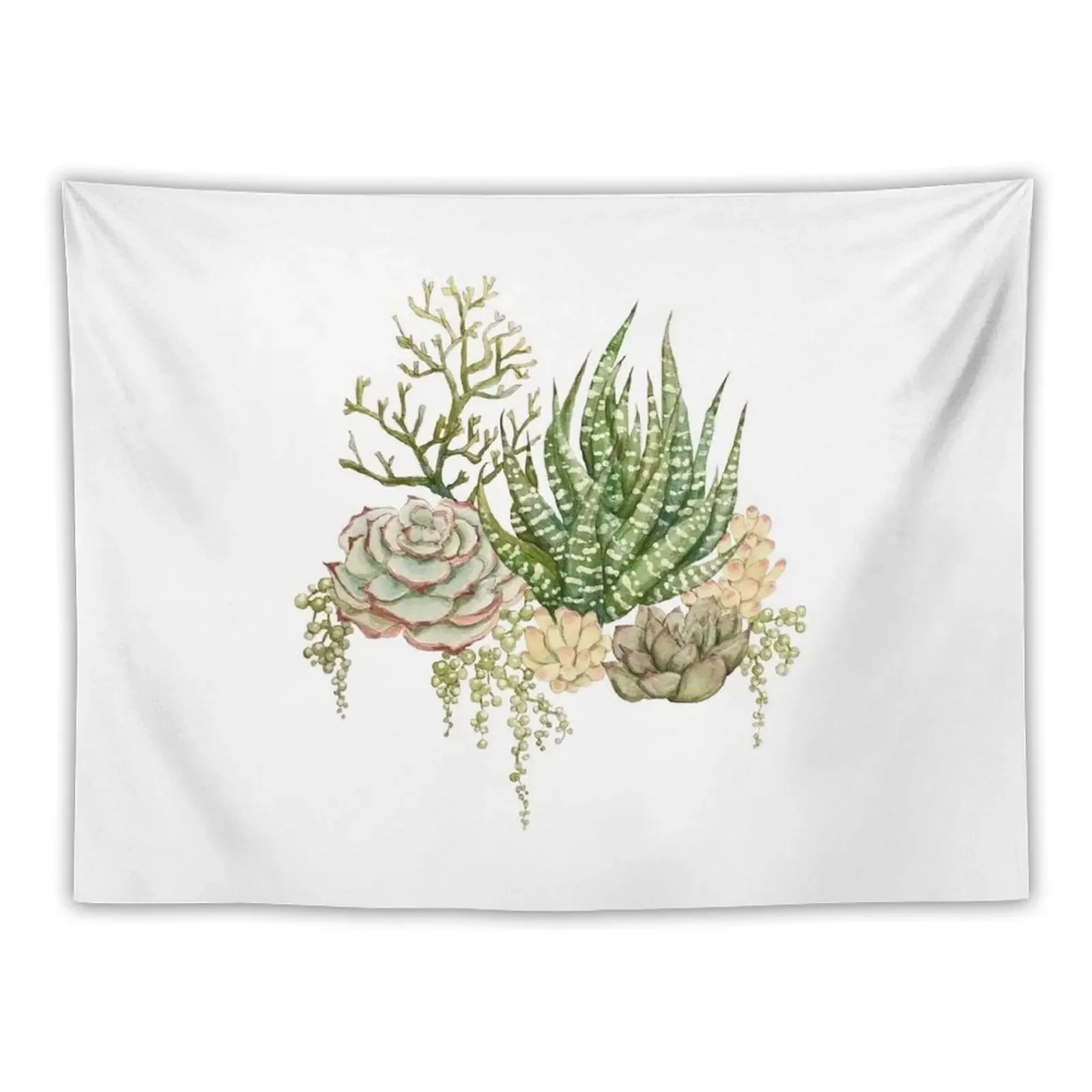 Succulent Bouquet Tapestry On The Wall Wall Hanging Wall Coverings Decorations For Room Tapestry