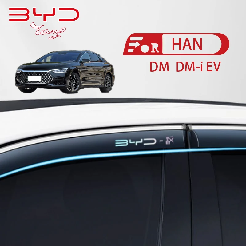 

2015 16 17 18 19 20 21 2022 2023 3D For BYD HAN DM AM-i EV Sun Deflectors Guard rain guard accessories Smoke Window Rain Visor