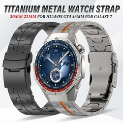 20mm 22mm Titanium Business Bracelet for Huawei Watch GT6 Pro 46mm Men Strap for Amazfit GTR 47mm for Galaxy 7 40 44mm Link Band