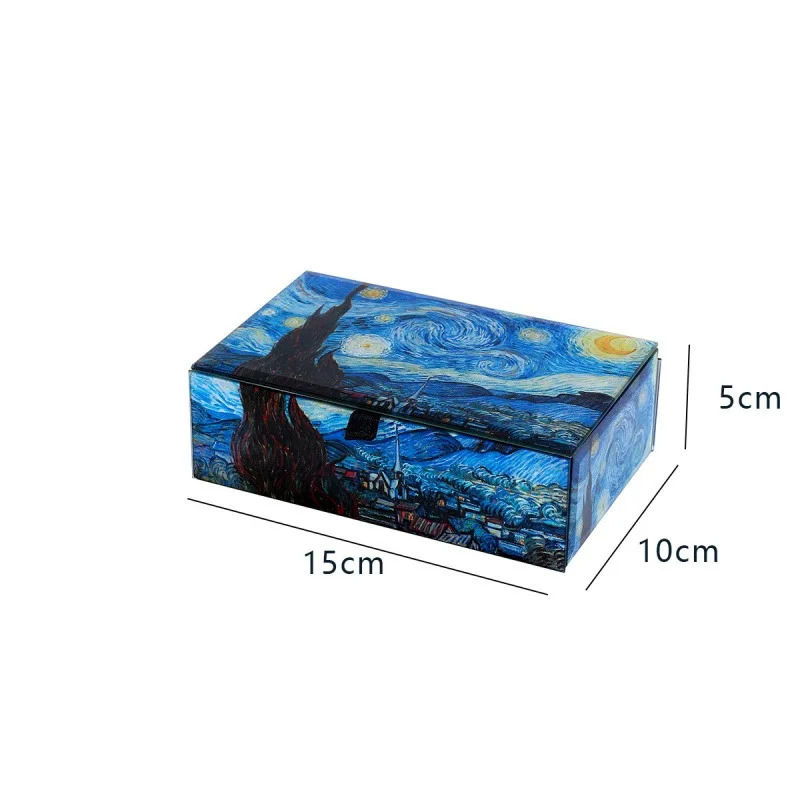 High-end sterrenhemel sieraden ring ketting glas opbergdoos geval licht luxe huidige container cadeau