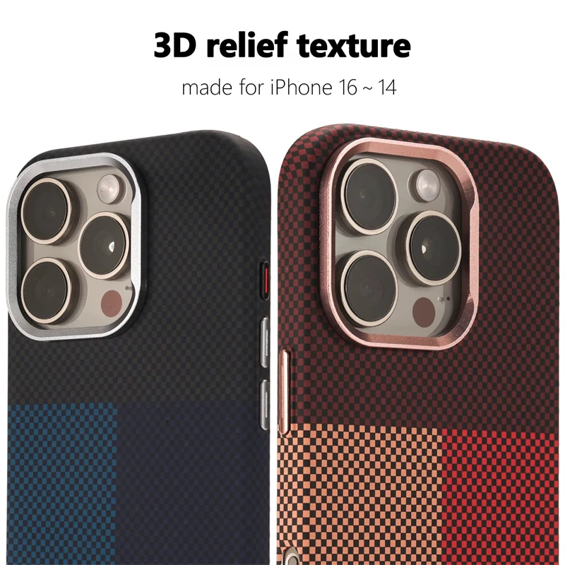 เคสโทรศัพท์ iPhone 17 16 15 14 Pro Max ลายคาร์บอนไฟเบอร์ รองรับ MagSafe สำหรับ iPhone 17ProMax  แบบแม่เหล็ก รองรับการชาร์จไร้สาย  แบบแข็ง