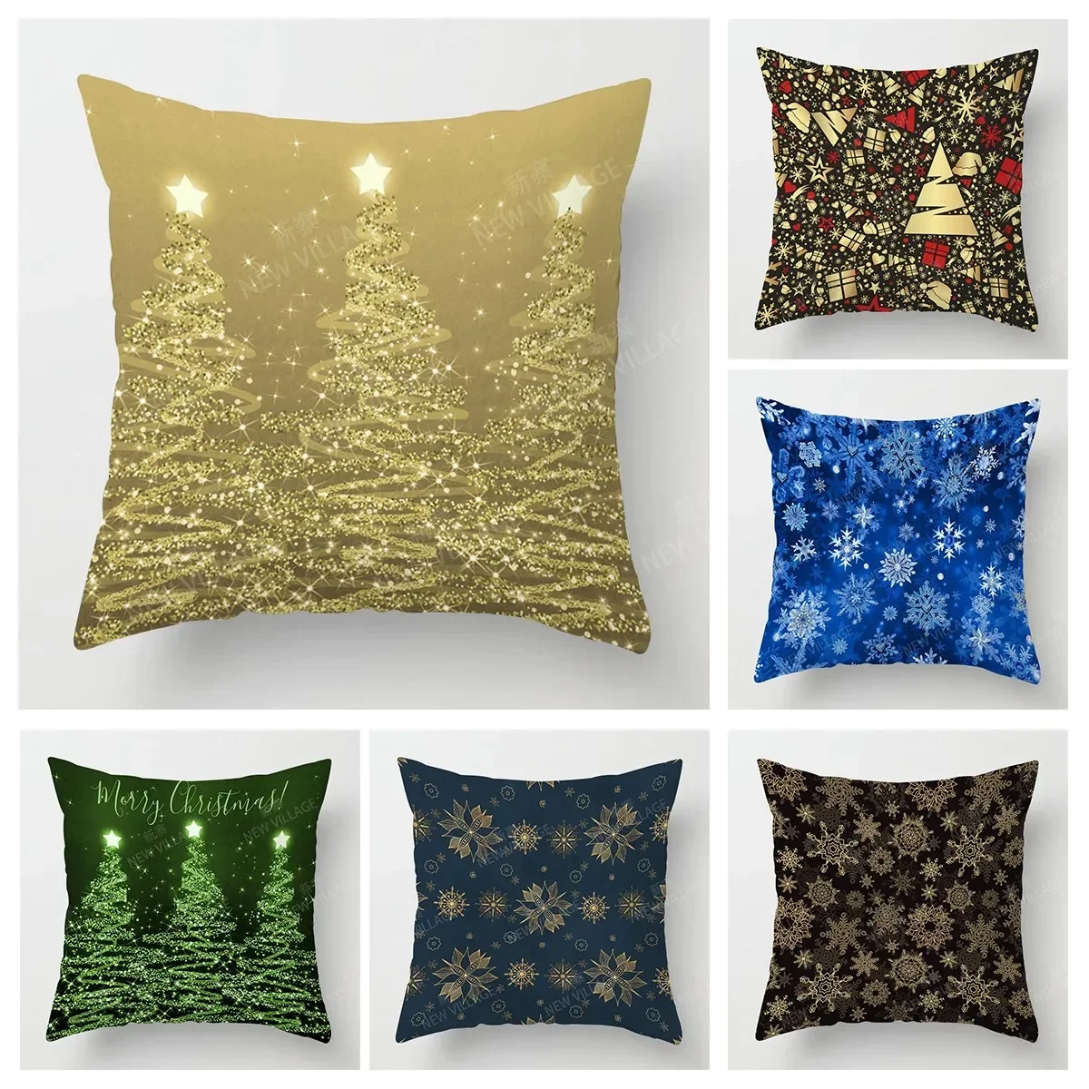 Christmas series pillowcases sofas cushion covers  home decor can be customized for holiday celebrations 40x40 50x50 60x60 35x35