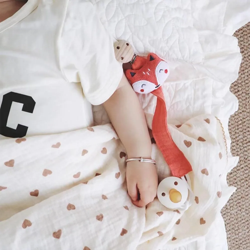 Cartoon Baby Cloth Pacifier Chain Animals Teether Straps Soother Holder Anti-lost Stroller Hanging Rope Nipple Holder Clips