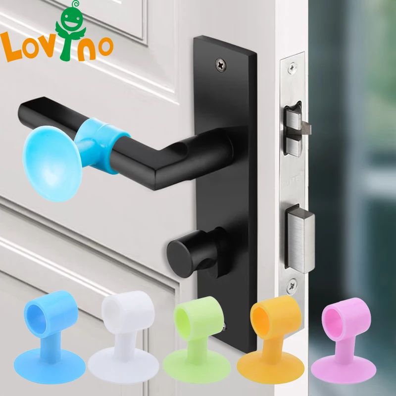 Silicone Door Stopper Silencer Crash Pad Rubber Stopper Anti Collision  Stopper Baby Gate Safety Protector Anti-Collision