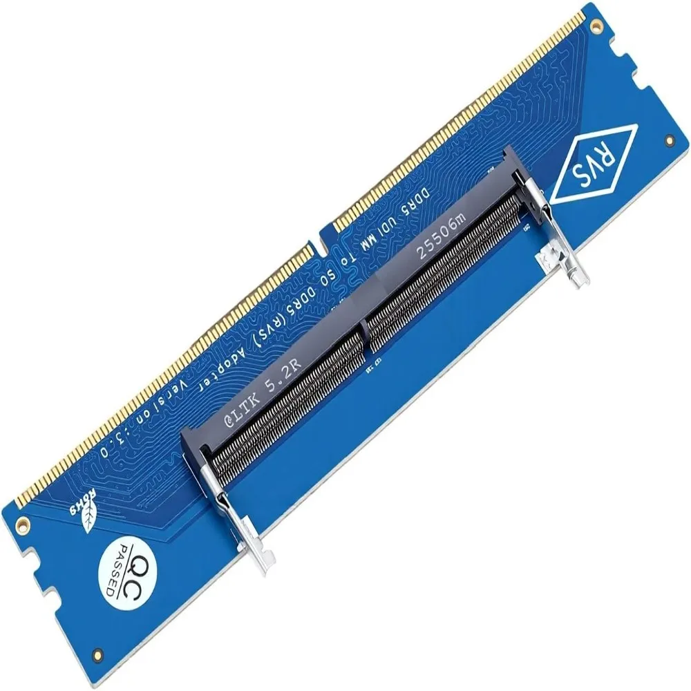SO-DIMM to U-DIMM Memory Adapter Card DDR5 Memory Modules 5.24in×1.14in DDR5 Adapter Converter 5600MHz Speed