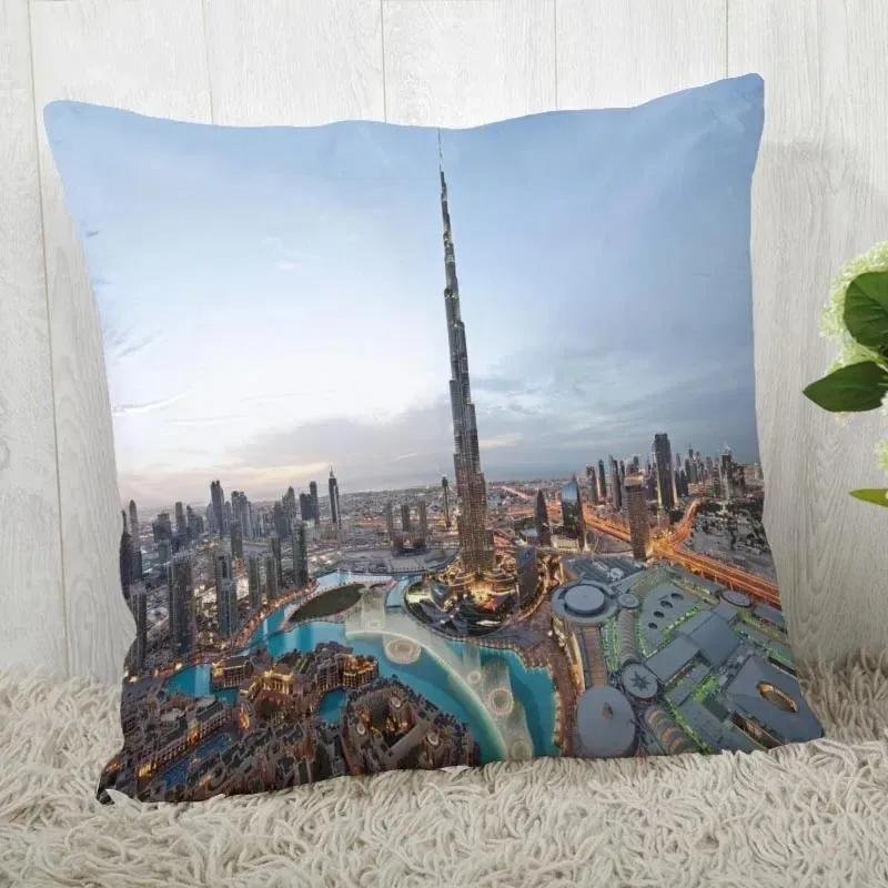 Luxury Home Decor Pillow Cover Living Room Sofa Cushion Cover City Night Scene Light Pattern Cushion Cover