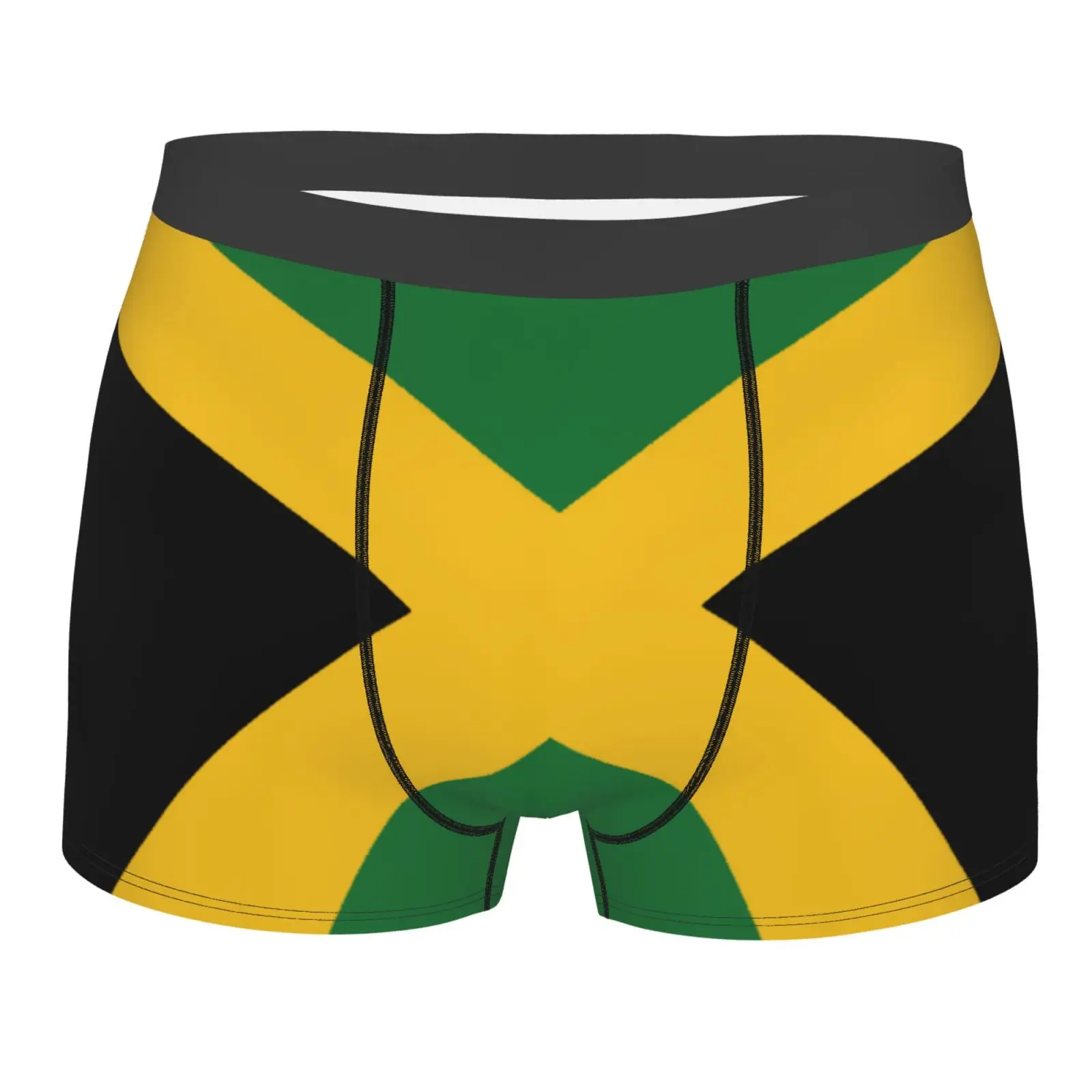 Flag of Jamaica Men Printed Boxer Briefs Underwear Highly Breathable Boxer Shorts Panties Breathable Underpants for Homme