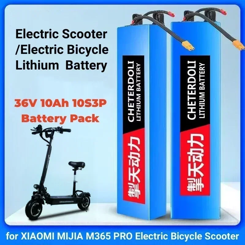 

NEW 36V 10Ah 18650 Rechargeable Lithium Battery Pack 10S3P 500W High Power Modified Scooter Electric Vehicle with BMS