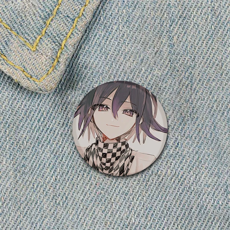 Pop Game Anime Danganronpa Brooch Amami Iruma Miu Kirigiri Kyouko Cartoon Cosplay Badge Enamel Pins Backpack Clothes Ornament