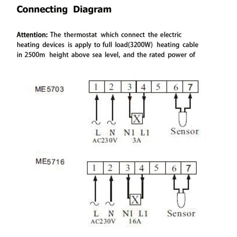 Manual Thermostat Electric Water Warm Floor Temperature Controller 110-230V 16A 4Wire Line Mechanical Thermostat