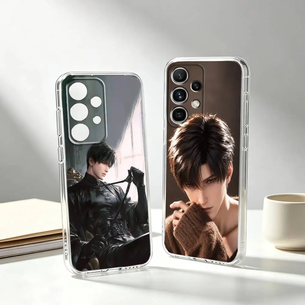 Love Deepspace Cool Z-Zayne phone Case For Samsung S25,24,21,22,23,30,Ultra,20,Plus,Fe,Lite,Note Transparent Cover