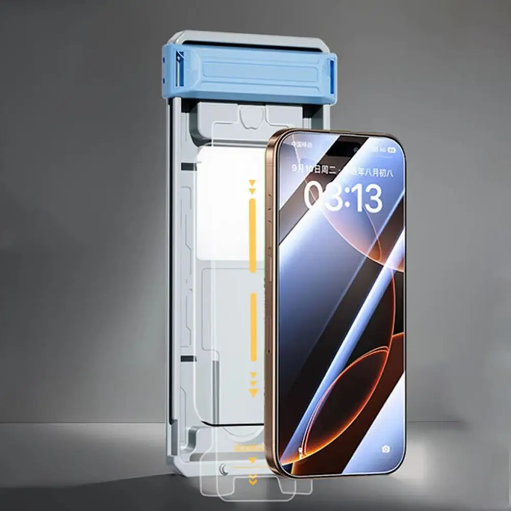 

For IPhone 17 Quick Paste Dust-free Warehouse High Transparency Tempered Film 3D Hot Bending Dust-free Chamber Lazy Artifact