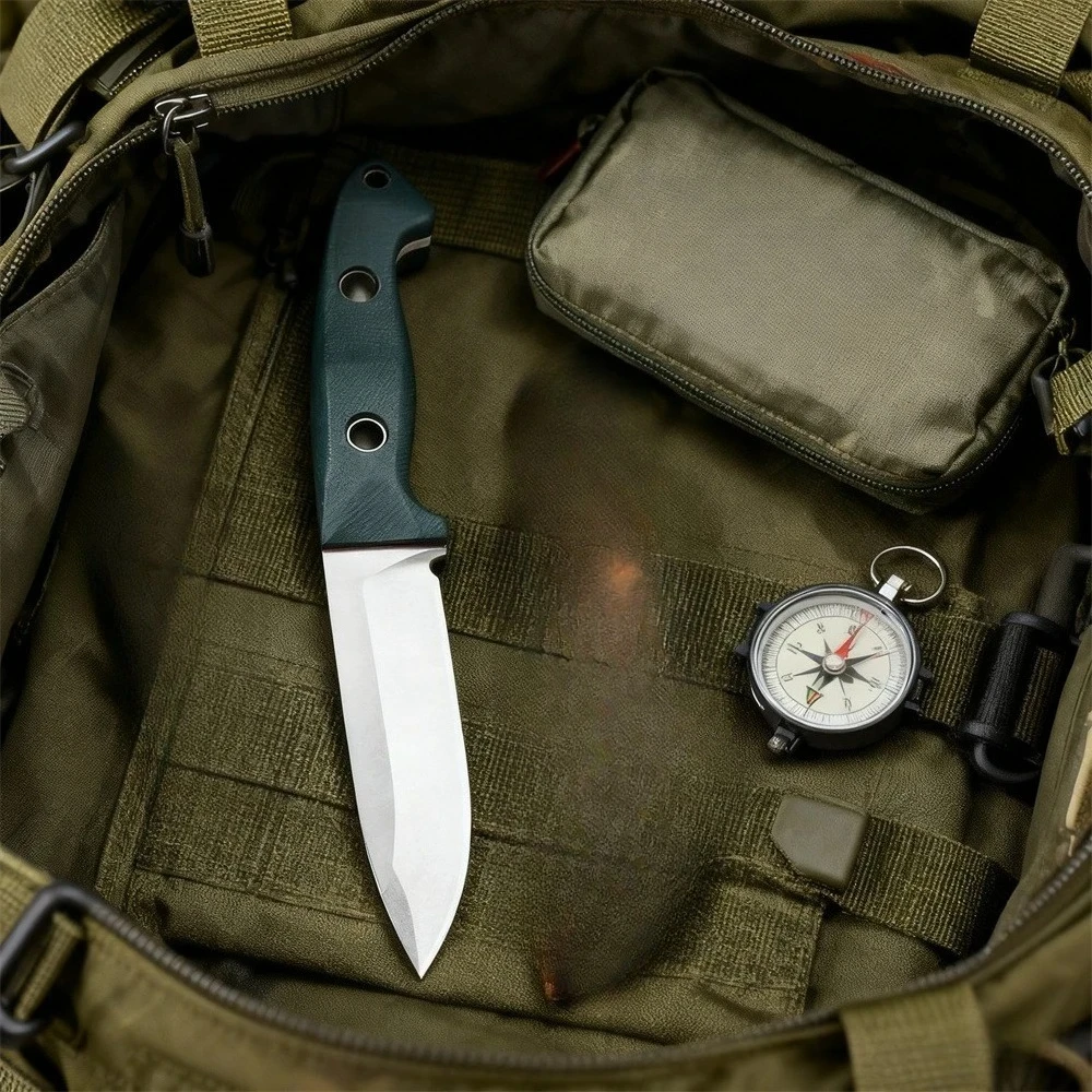162 Multi-purpose Outdoor Camping Fixed Knife EDC Wilderness Adventure Trekking Climbing Picnic Utility Cutter Daily Knives Gift