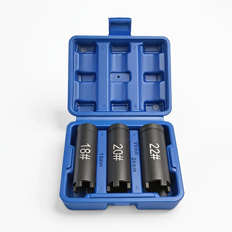 1/2 Drive Damaged Wheel Nut Lock Remover & Extractor – Rusty and Stubborn Locking Wheel Nut Removal Twist Lug Nut Socket Set
